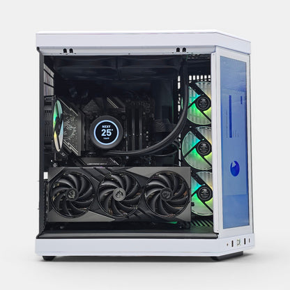RTX 4090 24GB, Intel i9-14900K, 2TB NVMe SSD, 32GB RAM, Custom White Hyte Y70 Touch Liquid Cooled Gaming PC