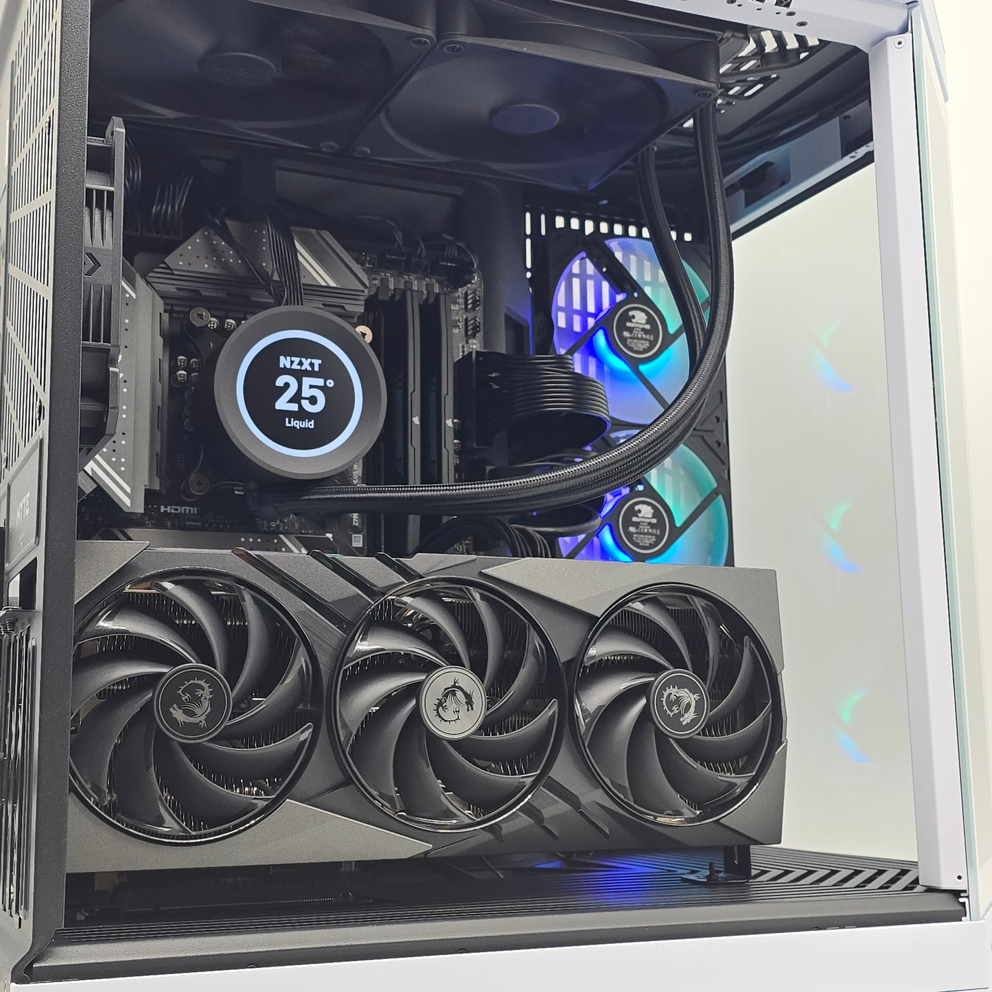 RTX 4090 24GB, Intel i9-14900K, 2TB NVMe SSD, 32GB RAM, Custom White Hyte Y70 Touch Liquid Cooled Gaming PC