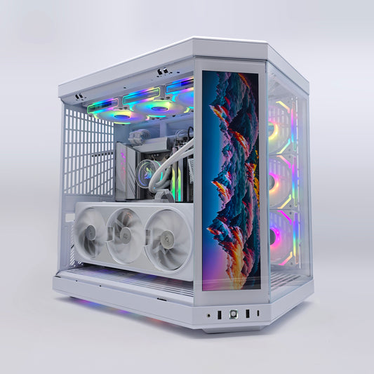 RTX 4090, Ryzen 9 7950X3D, 64GB DDR5, 4TB T700 Gen 5.0 NVMe SSD, Hyte Y70 Touch White, Brand New Custom Prebuilt High End Gaming PC