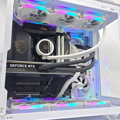 RTX 4090 SUPRIM, Ryzen 9 7900X3D, 64GB DDR5, 2TB NVMe, Custom White High End Liquid Cooled Gaming PC