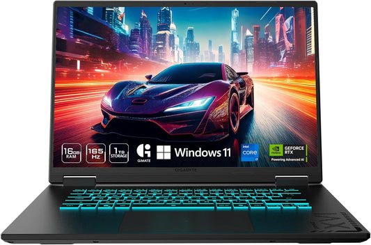 Gigabyte A16 Gaming Laptop, NVIDIA RTX 5060, Intel i7 13620H, 1TB NVMe, 16GB DDR5, 165Hz FHD+ Screen