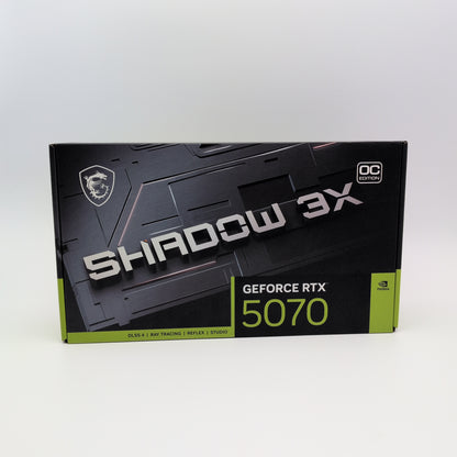 RTX 5070 MSI Shadow 3X OC 12GB, NVIDIA Gaming Graphics Card GPU