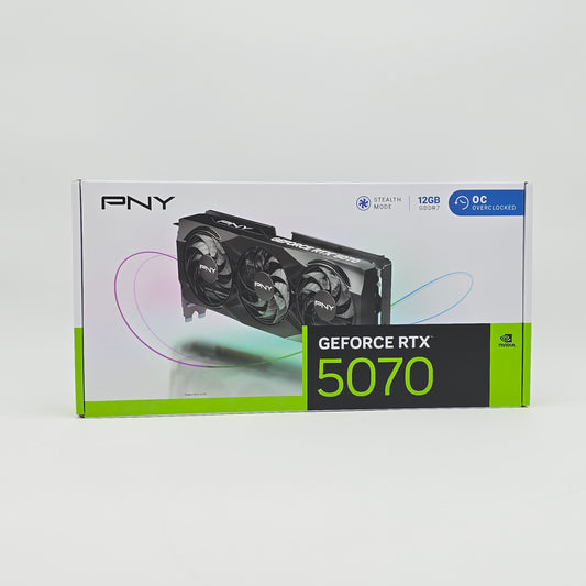 RTX 5070 PNY OC Black 12GB, NVIDIA Gaming Graphics Card GPU