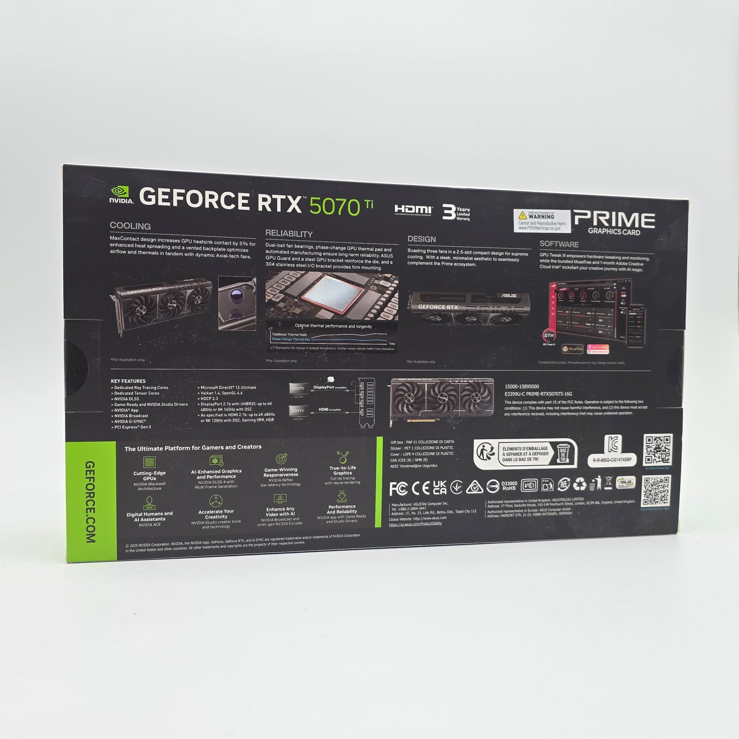 RTX 5070 Ti ASUS PRIME 16GB, NVIDIA Gaming Graphics Card GPU