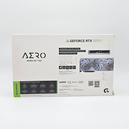RTX 5070 Ti Gigabyte AERO OC White 16GB, NVIDIA Gaming Graphics Card GPU