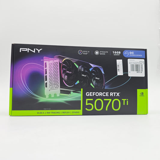 RTX 5070 Ti PNY Epic-X RGB OC 16GB, NVIDIA Gaming Graphics Card GPU