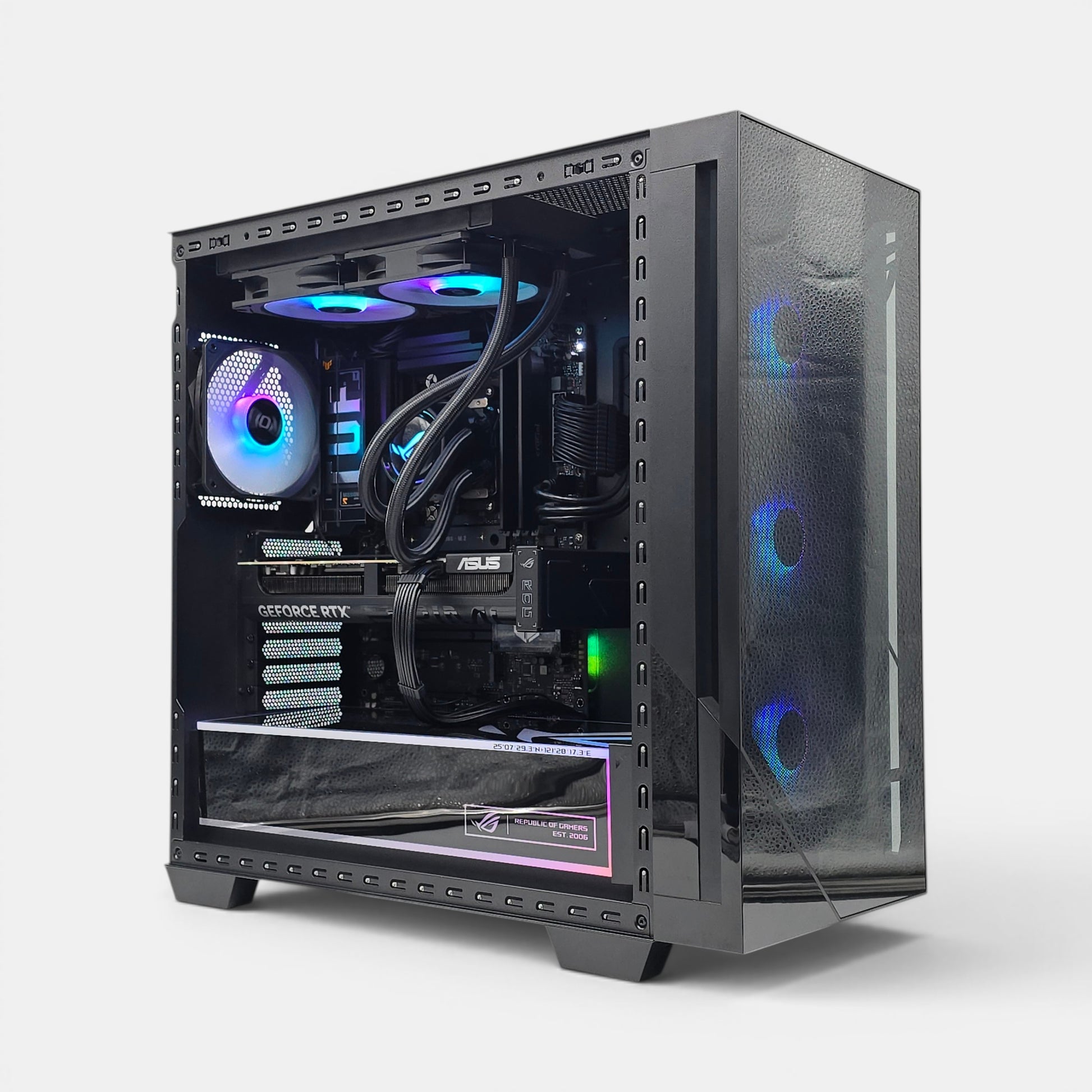 RTX 5070 Ti, Ryzen 9800X3D, 4TB NVMe SSD, 32GB RAM, Custom ASUS G7 Liquid Cooled Gaming PC