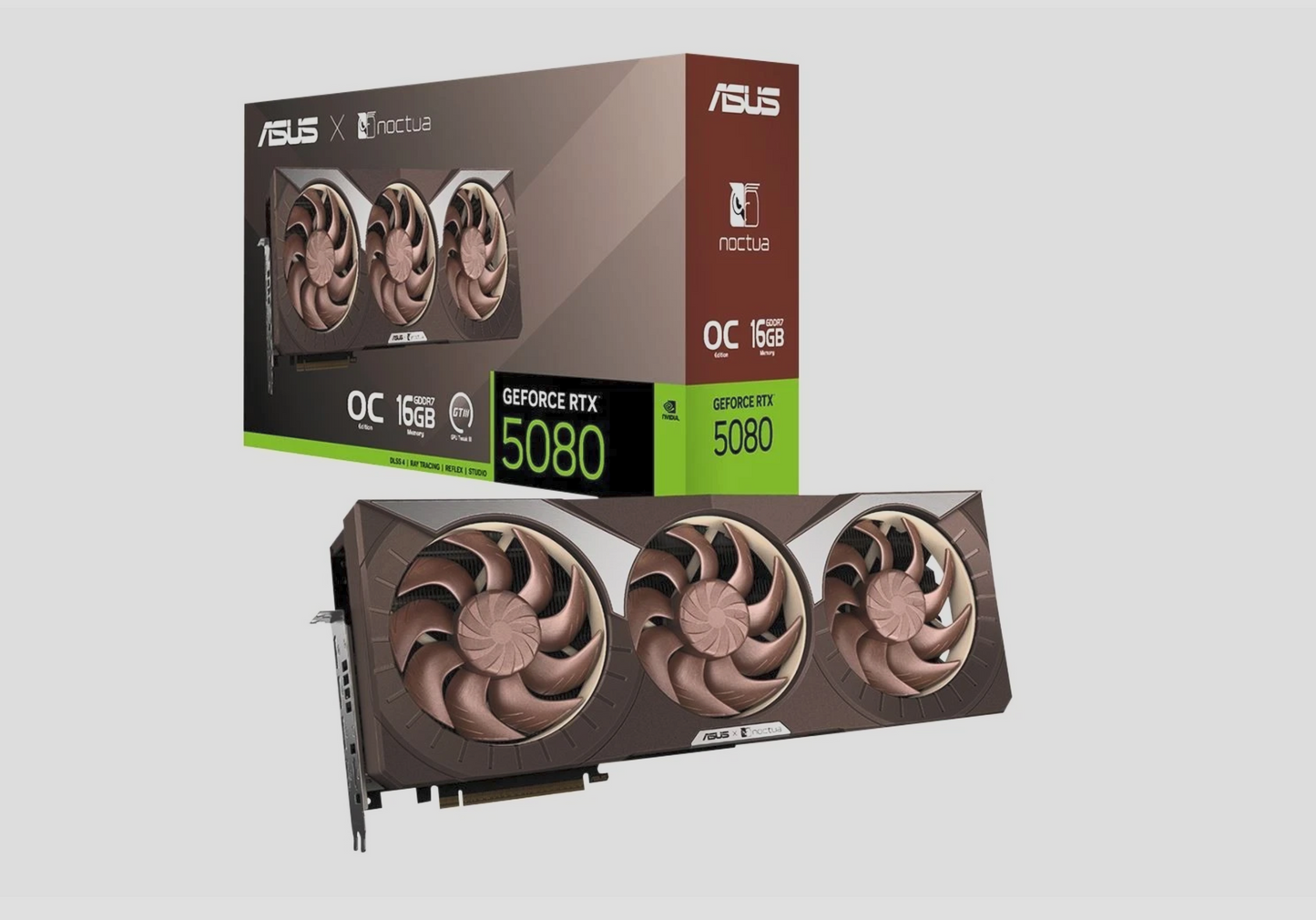 RTX 5080 ASUS X NOCTUA Edition 16GB, NVIDIA Gaming Graphics Card GPU
