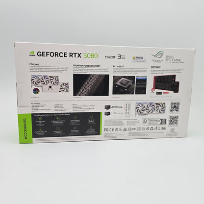 RTX 5080 ASUS ROG Astral OC 16GB White, NVIDIA Gaming Graphics Card GPU