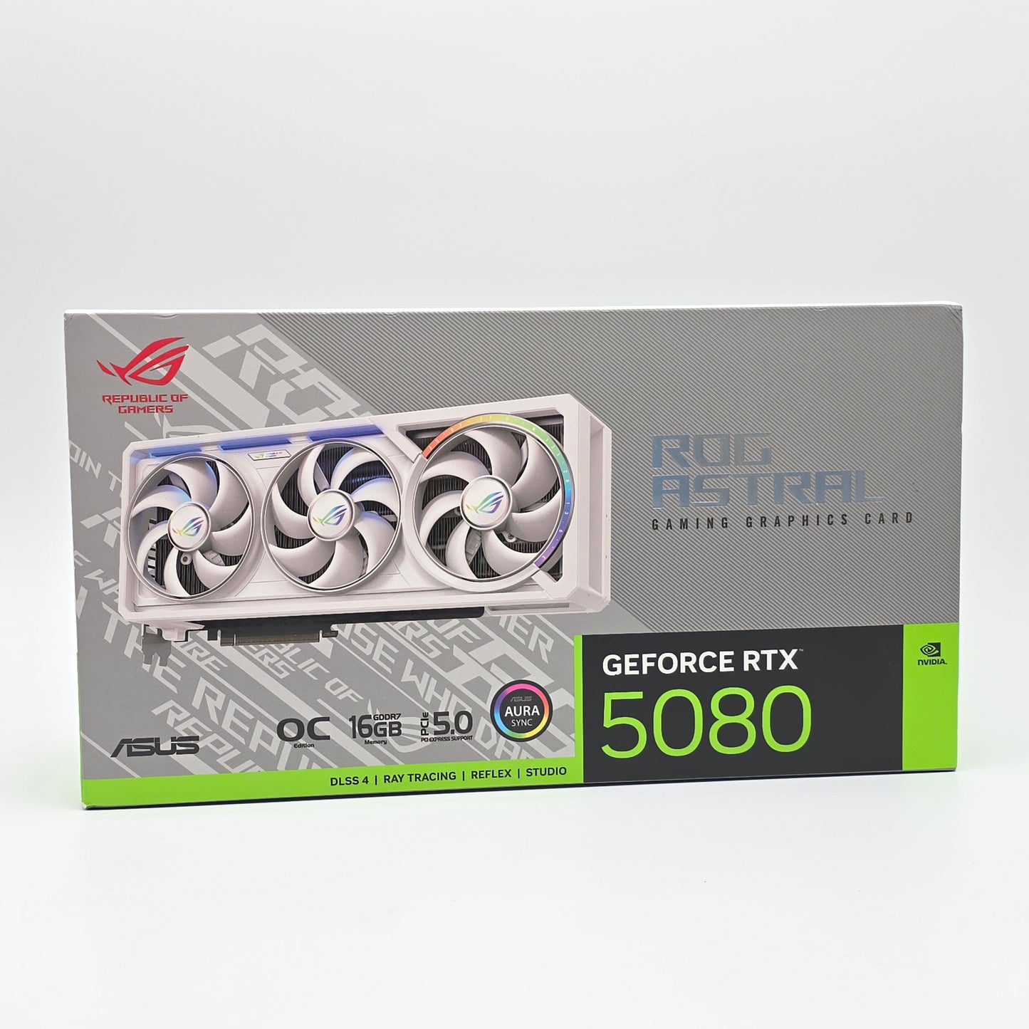 RTX 5080 ASUS ROG Astral OC 16GB White, NVIDIA Gaming Graphics Card GPU
