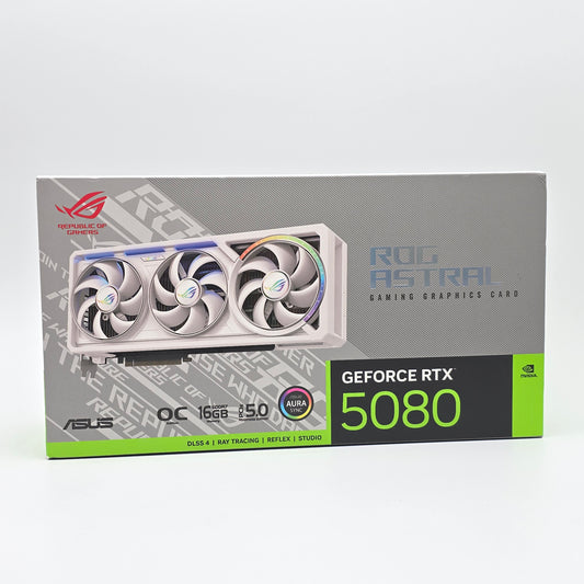 RTX 5080 ASUS ROG Astral OC 16GB White, NVIDIA Gaming Graphics Card GPU