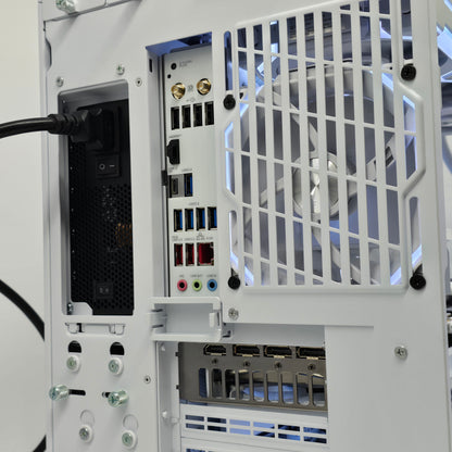RTX 5080, Ryzen 7 9800X3D, 32GB RAM, 2TB NVMe, Lian Li Mini V2 x TRYX Stage Custom White Liquid Cooled Gaming PC