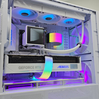 RTX 5080, Intel Core Ultra 285K, 2TB NVMe SSD, 32GB RAM, Custom White Gaming PC