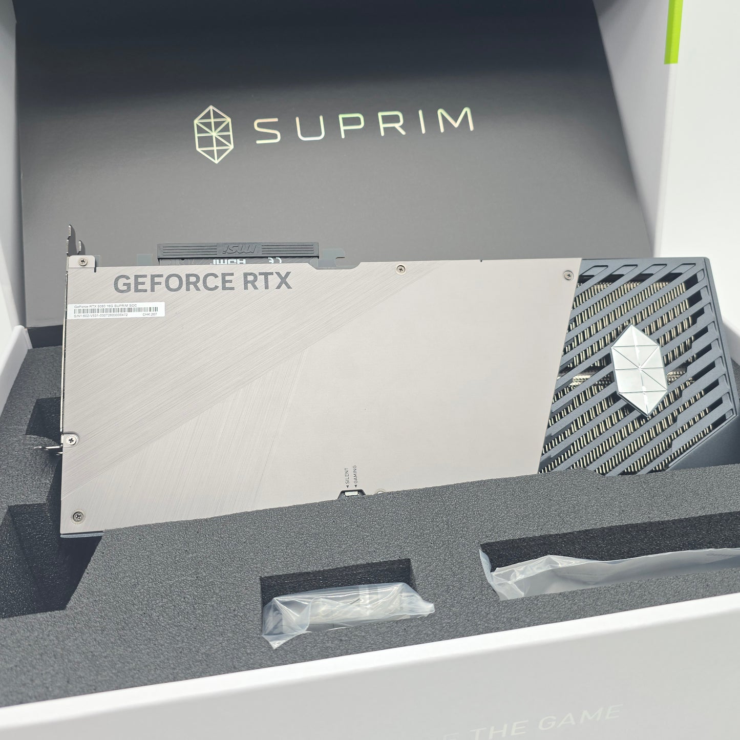 RTX 5080 MSI SUPRIM SOC 16GB, NVIDIA Gaming Graphics Card GPU