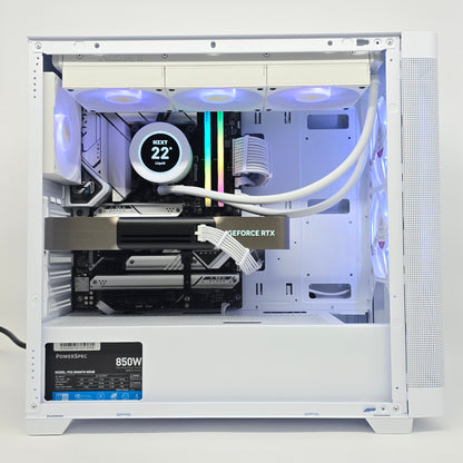 RTX 5080, Intel Core i9-14900K, 32GB DDR5, 2TB NVMe, White Liquid Cooled Gaming PC
