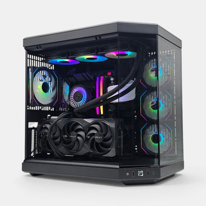 RTX 5080, Ryzen 9800X3D, 2TB SATA SSD, 32GB RAM, Black Liquid Cooled Gaming PC