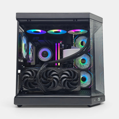 RTX 5080, Ryzen 9800X3D, 2TB SATA SSD, 32GB RAM, Black Liquid Cooled Gaming PC