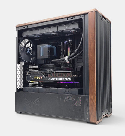 RTX 5080, Ryzen 9950X3D, 4TB NVMe SSD, 32GB DDR5, Black OLED AIO Liquid Cooled Gaming PC