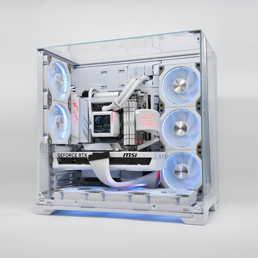 RTX 5080, Ryzen 9800X3D, 64GB DDR5, 4TB NVMe, Custom White Liquid Cooled Gaming PC