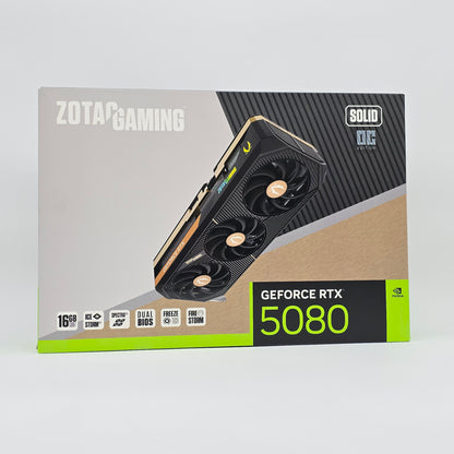 RTX 5080 Zotac Solid OC 16GB, NVIDIA Gaming Graphics Card GPU, New Sealed