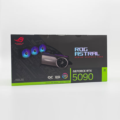 RTX 5090 ASUS ROG ASTRAL LC OC Liquid Cooled 32GB, NVIDIA Gaming Graphics Card GPU