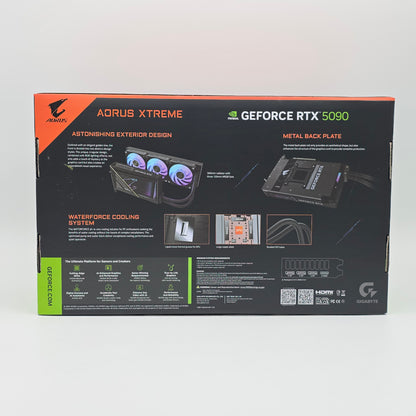 RTX 5090 Gigabyte Aorus Xtreme Waterforce 32GB AIO Liquid Cooled, NVIDIA Gaming Graphics Card GPU