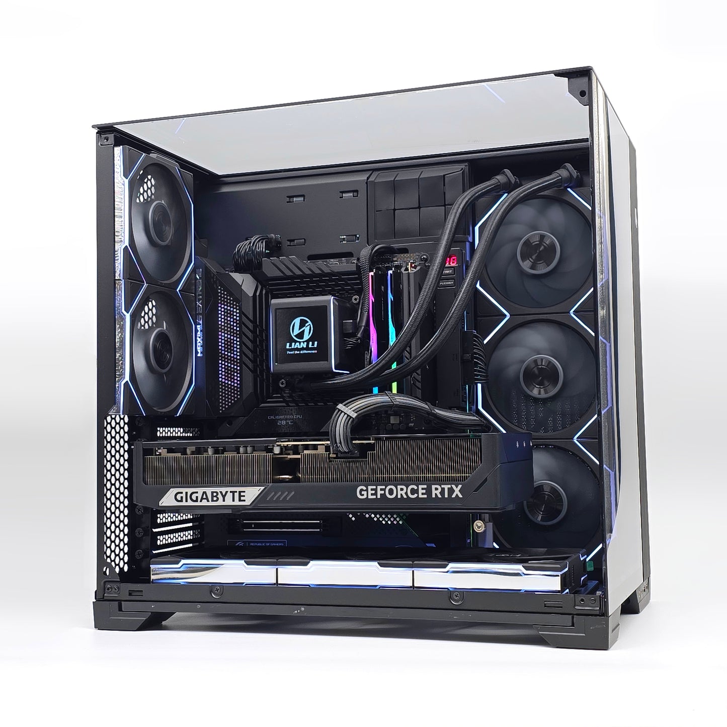 RTX 5090, Intel i9-14900K, 64GB DDR5, 2TB 990 Pro NVMe, Custom Black Liquid Cooled Lian Li Gaming PC