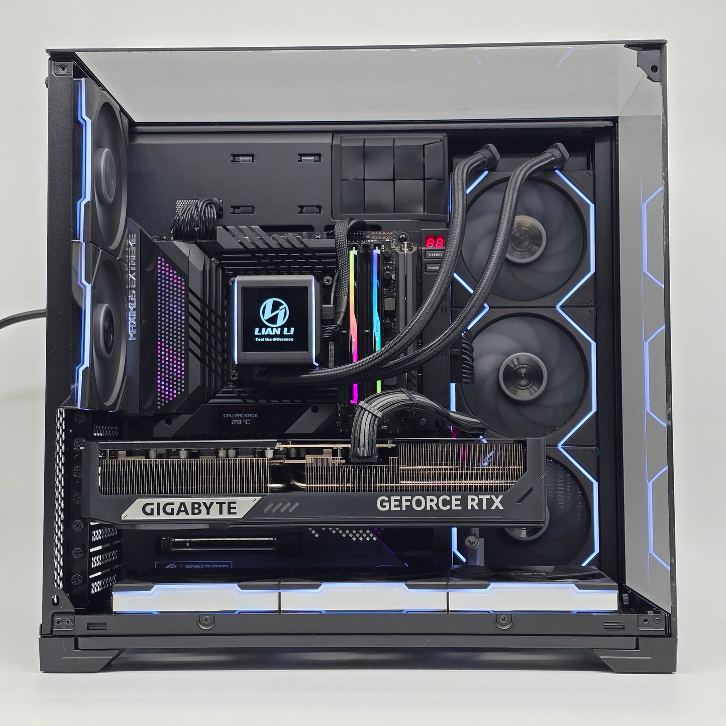 RTX 5090, Intel i9-14900K, 64GB DDR5, 2TB 990 Pro NVMe, Custom Black Liquid Cooled Lian Li Gaming PC