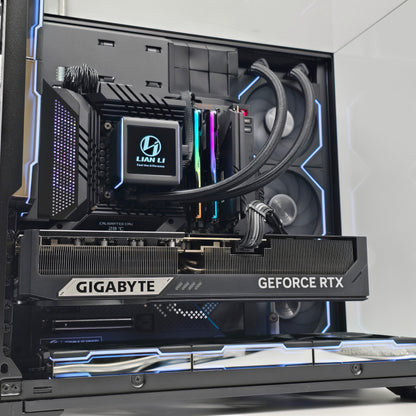 RTX 5090, Intel i9-14900K, 64GB DDR5, 2TB 990 Pro NVMe, Custom Black Liquid Cooled Lian Li Gaming PC