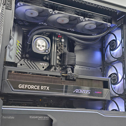 RTX 5090, Intel i9-14900KS, 48GB DDR5, 4TB, ROG STRIX APEX, Custom Black Liquid Cooled Gaming PC