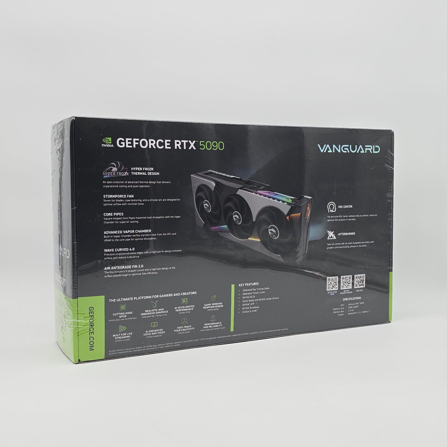 RTX 5090 MSI Vanguard OC 32GB, NVIDIA Gaming Graphics Card GPU