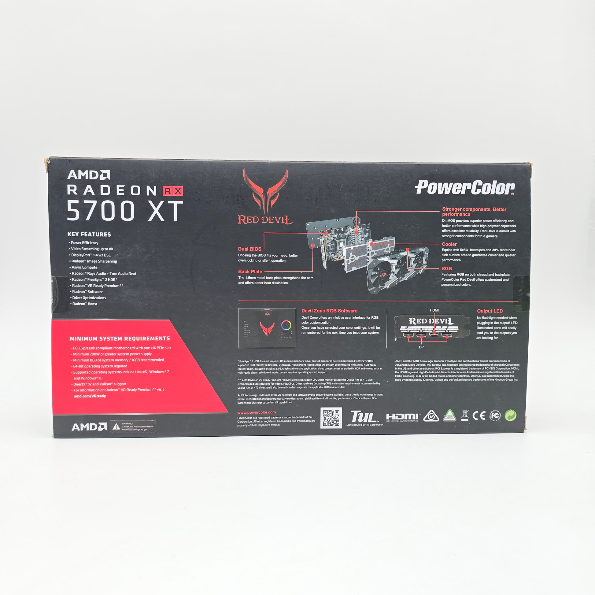RX 5700 XT Powercolor Red Devil 8GB, AMD Gaming Graphics Card GPU