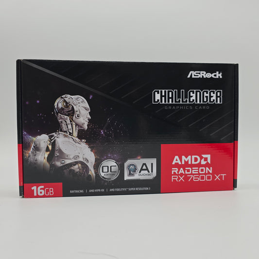 RX 7600 XT ASRock Challenger OC 16GB, AMD Radeon Gaming Graphics Card GPU