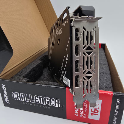 RX 7600 XT ASRock Challenger OC 16GB, AMD Radeon Gaming Graphics Card GPU