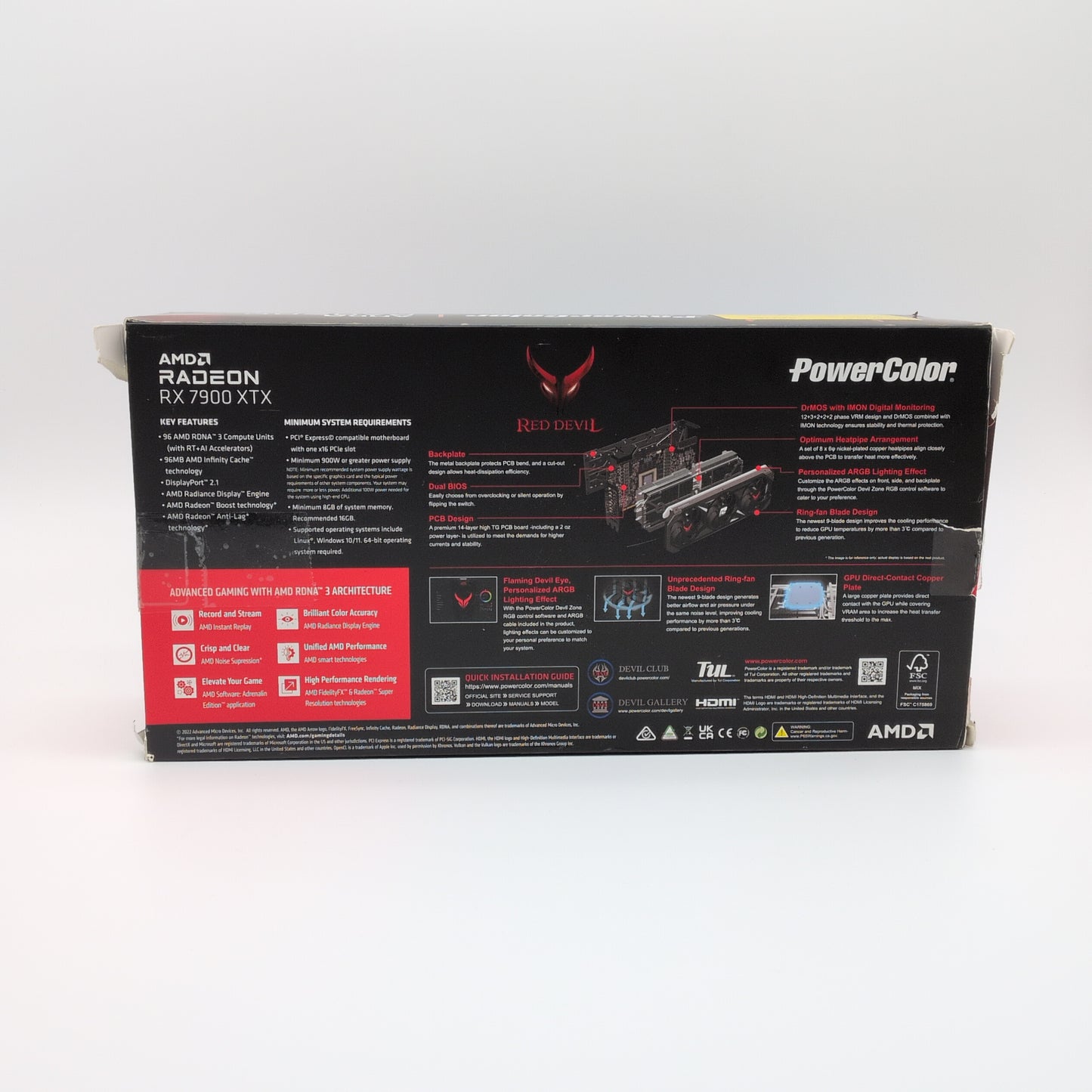 RX 7900 XTX PowerColor Red Devil 24GB, AMD Radeon Gaming Graphics Card GPU, 7900XTX