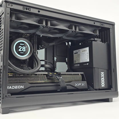RX 9070 XT, Ryzen 7 7800X3D, 32GB DDR5, 2TB NVMe, Custom Mini-ITX Liquid Cooled Gaming PC