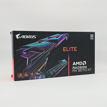 Aorus graphics card packaging on a white background