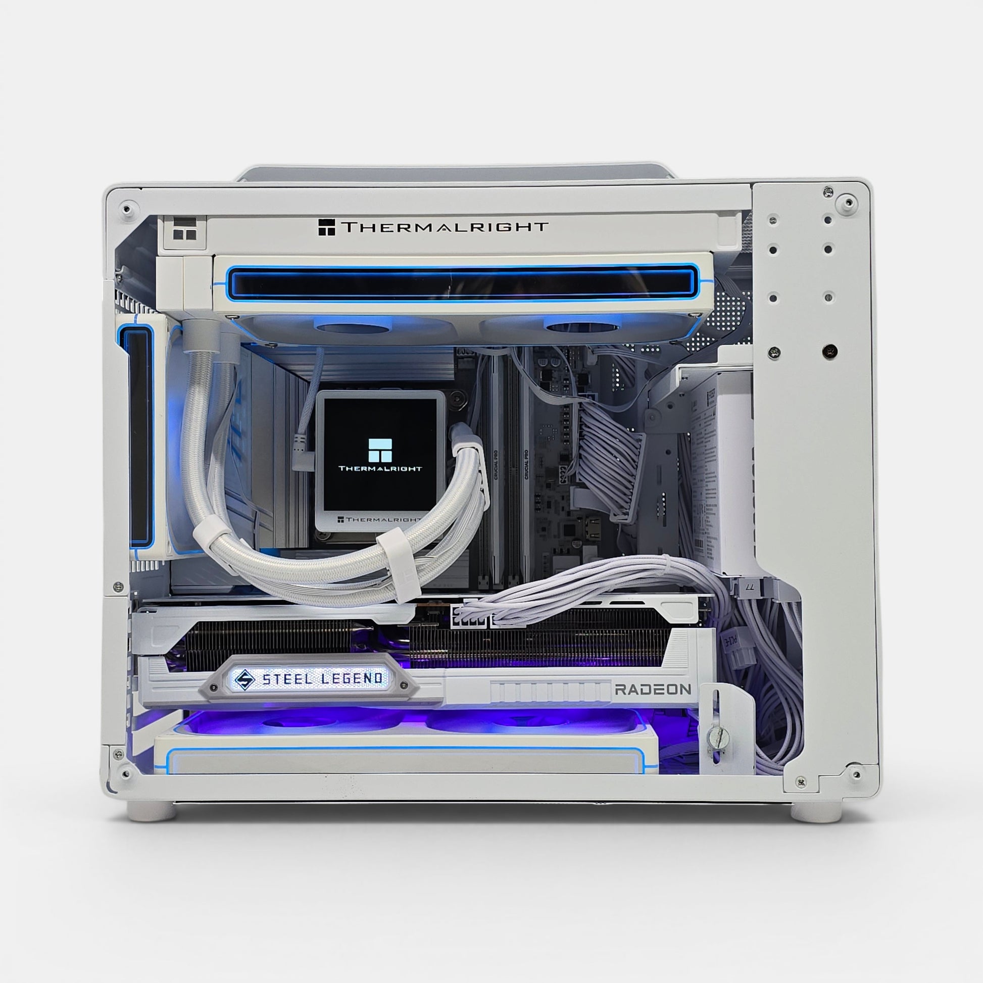 RX 9070 XT, Intel Core Ultra 265K, 2TB NVMe SSD, 32GB RAM, Custom White AIO Liquid Cooled Gaming PC