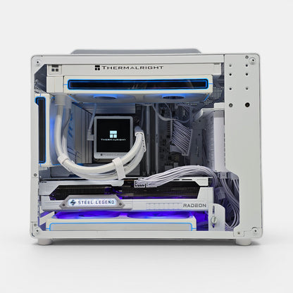 RX 9070 XT, Intel Core Ultra 265K, 2TB NVMe SSD, 32GB RAM, Custom White AIO Liquid Cooled Gaming PC