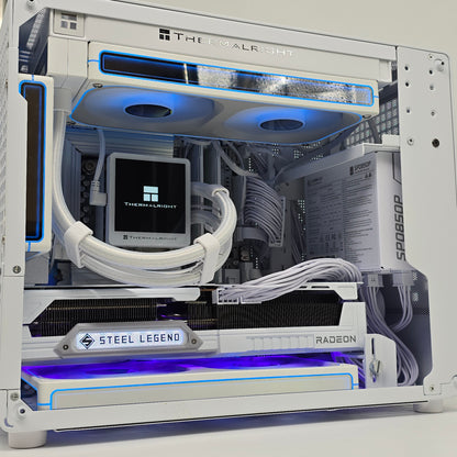RX 9070 XT, Intel Core Ultra 265K, 2TB NVMe SSD, 32GB RAM, Custom White AIO Liquid Cooled Gaming PC