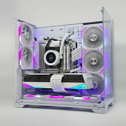 RX 9070 XT, Ryzen 7 7800X3D, 64GB DDR5, Custom Liquid Cooled White Gaming PC