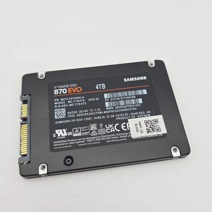 Samsung 870 Evo 4TB SATA 2.5" SSD, Internal Gaming Solid State Drive Storage