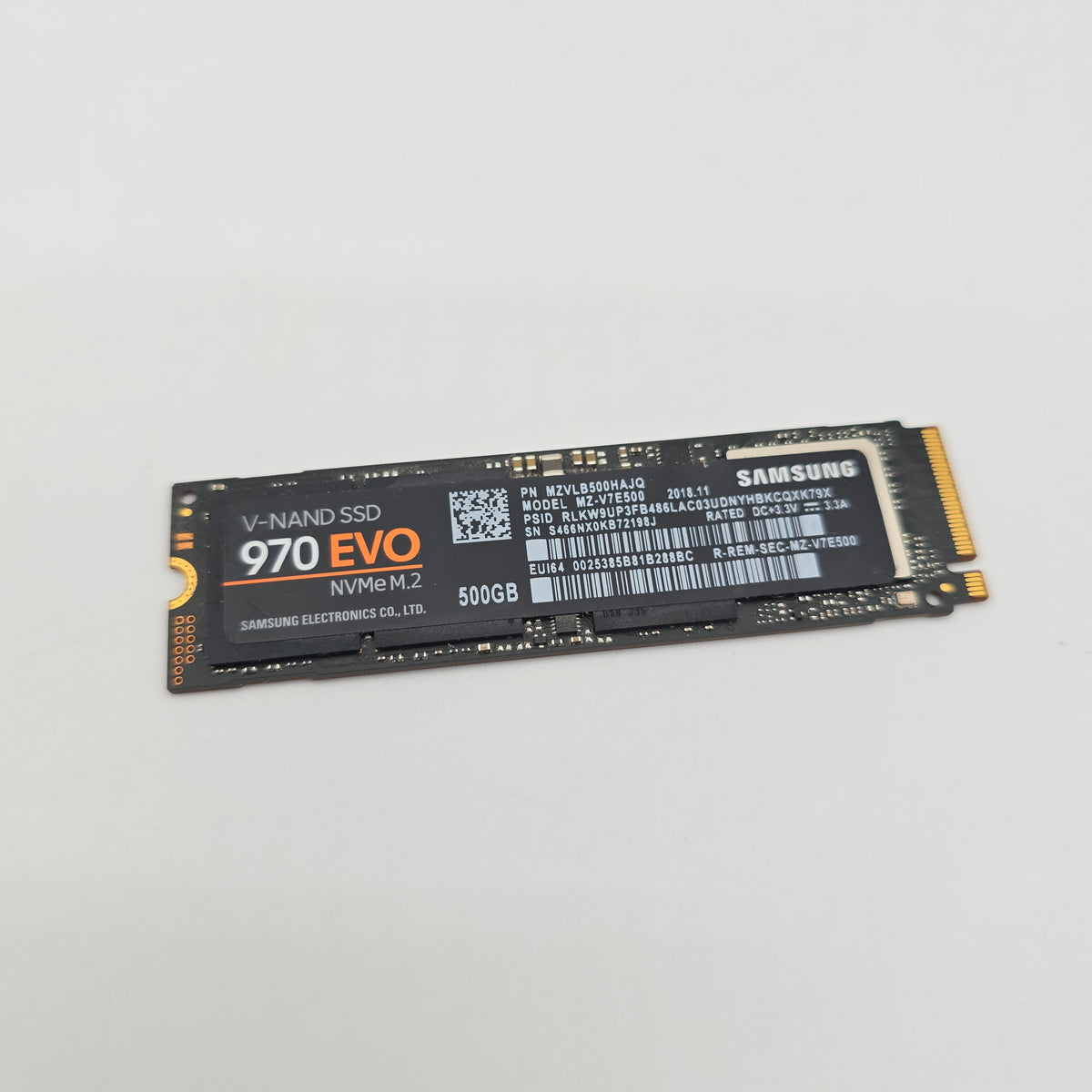 Samsung 970 Evo 500GB M.2 PCIe NVMe SSD, Internal Gaming Solid State Drive Storage