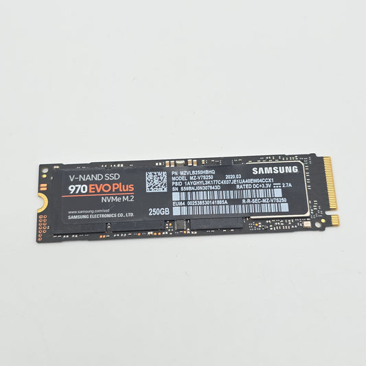 Samsung 970 Evo Plus 250GB, M.2 NVMe SSD Storage
