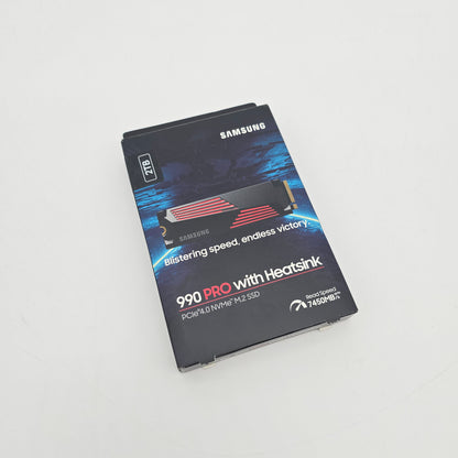 Samsung 990 Pro 2TB NVMe SSD with Heatsink, M.2 PCIe Gen4, 7,450 MB/s