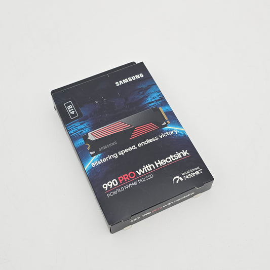 Samsung 990 Pro 4TB NVMe SSD w/ Heatsink, M.2 PCIe Gen4, 7,450 MB/s
