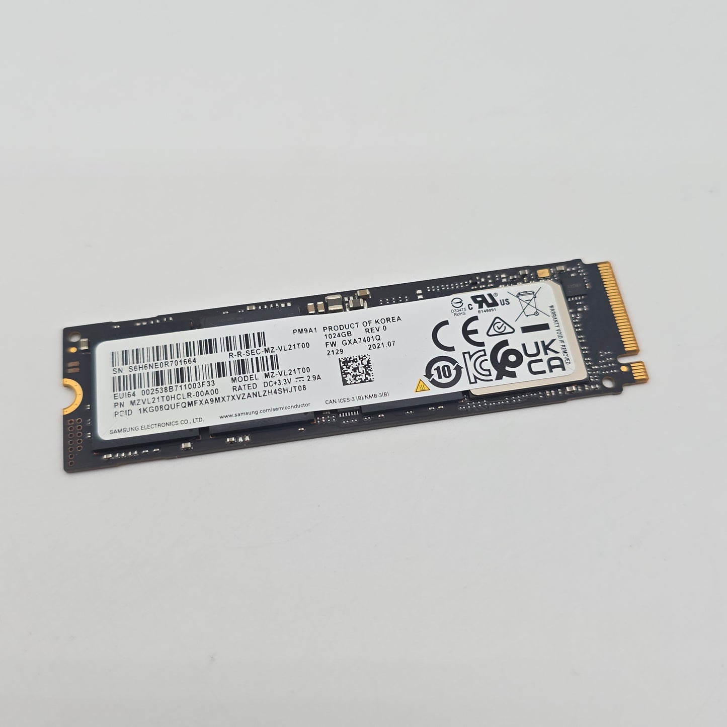 Samsung PM9A1 1TB M.2 NVMe Gen4 SSD, Internal Gaming Solid State Drive Storage