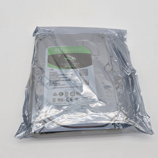 Seagate Barracuda 1TB SATA HDD, Internal Hard Drive Disk, New Sealed, 3.5 Inch SATA 6 Gb/s, 7,200 RPM, 64 MB Cache