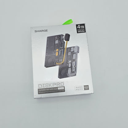 Sharge Disk Pro 4TB Portable SSD NVMe Storage with Hub Enclosure