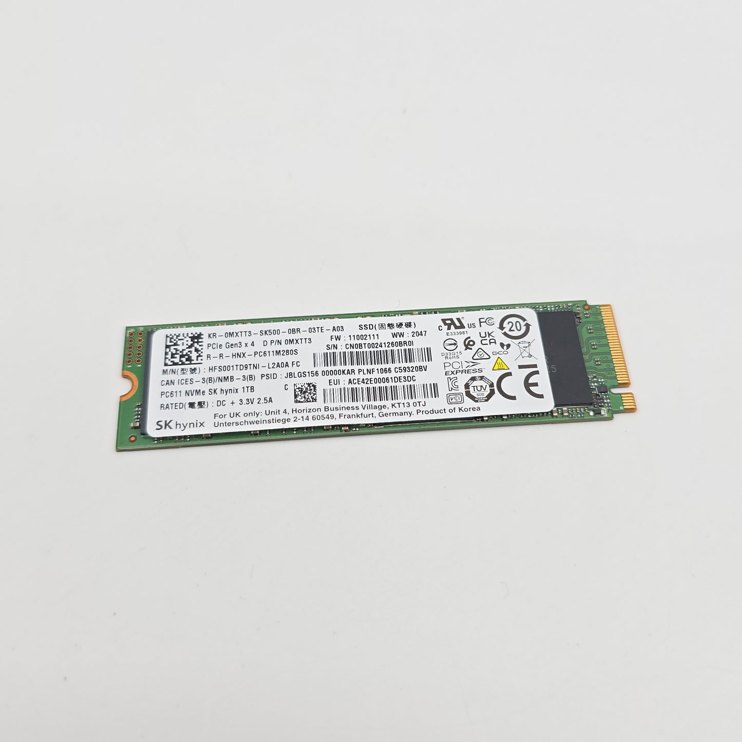 SK Hynix 1TB M.2 NVMe SSD Storage
